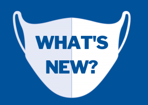 mask with whats new text