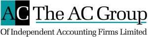 The AC Group logo. Black letters with green highlights. The AC group of independent accounting firms limited. 