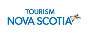 Tourism Nova Scotia logo. Has a Nova Scotia flag. 