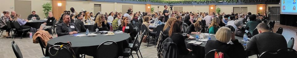 Mount Business and Tourism students sitting in the Multi-purpose room in Rosaria during the 48th annual Learners and Leaders Conference fall 2022 in