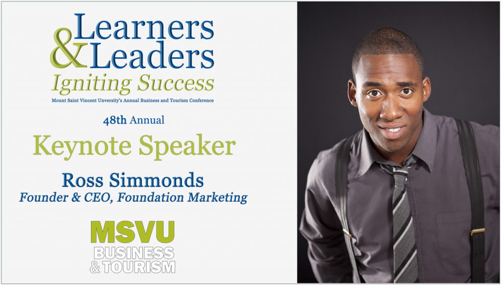 Business and Tourism Learners and Leaders conference keynote speaker Ross Simmonds