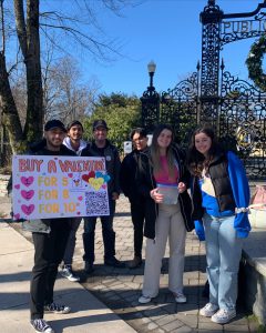 Business and Tourism students out in HRM by the public gardens raising money for SE4D 2023