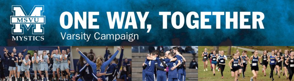 One Way Together slogan with four pictures of student athlete teams