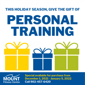 picture with three presents advertising a Personal Training special