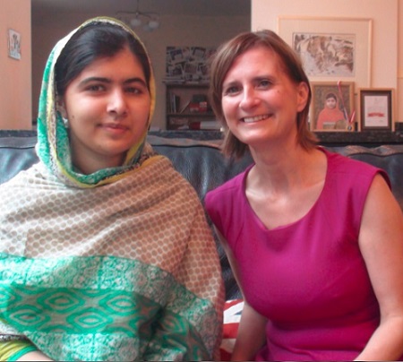 Amanda Sutherland and Malala Yousafzai