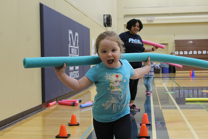 Child playing in the PACE program MSVU