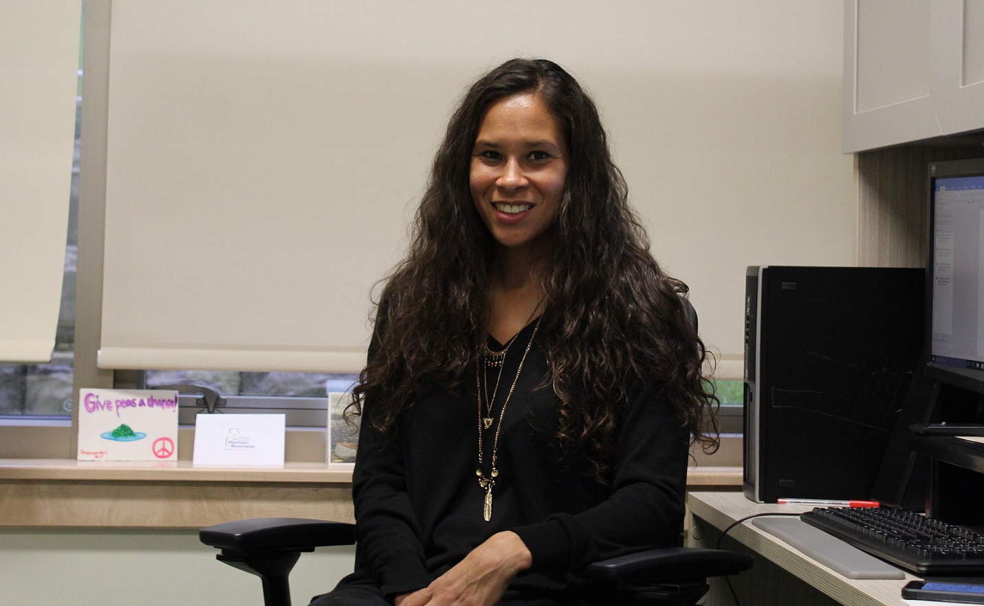 El Jones in her MSVU office