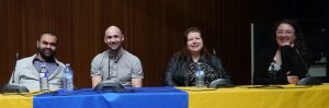 entrepreneurship panelists sitting at a table