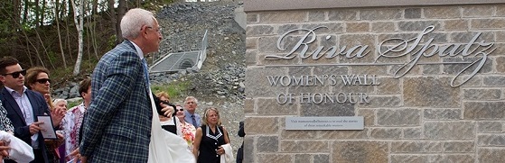 Jim Spatz at the wall of honour