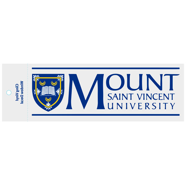 MSVU branded cling vinyl