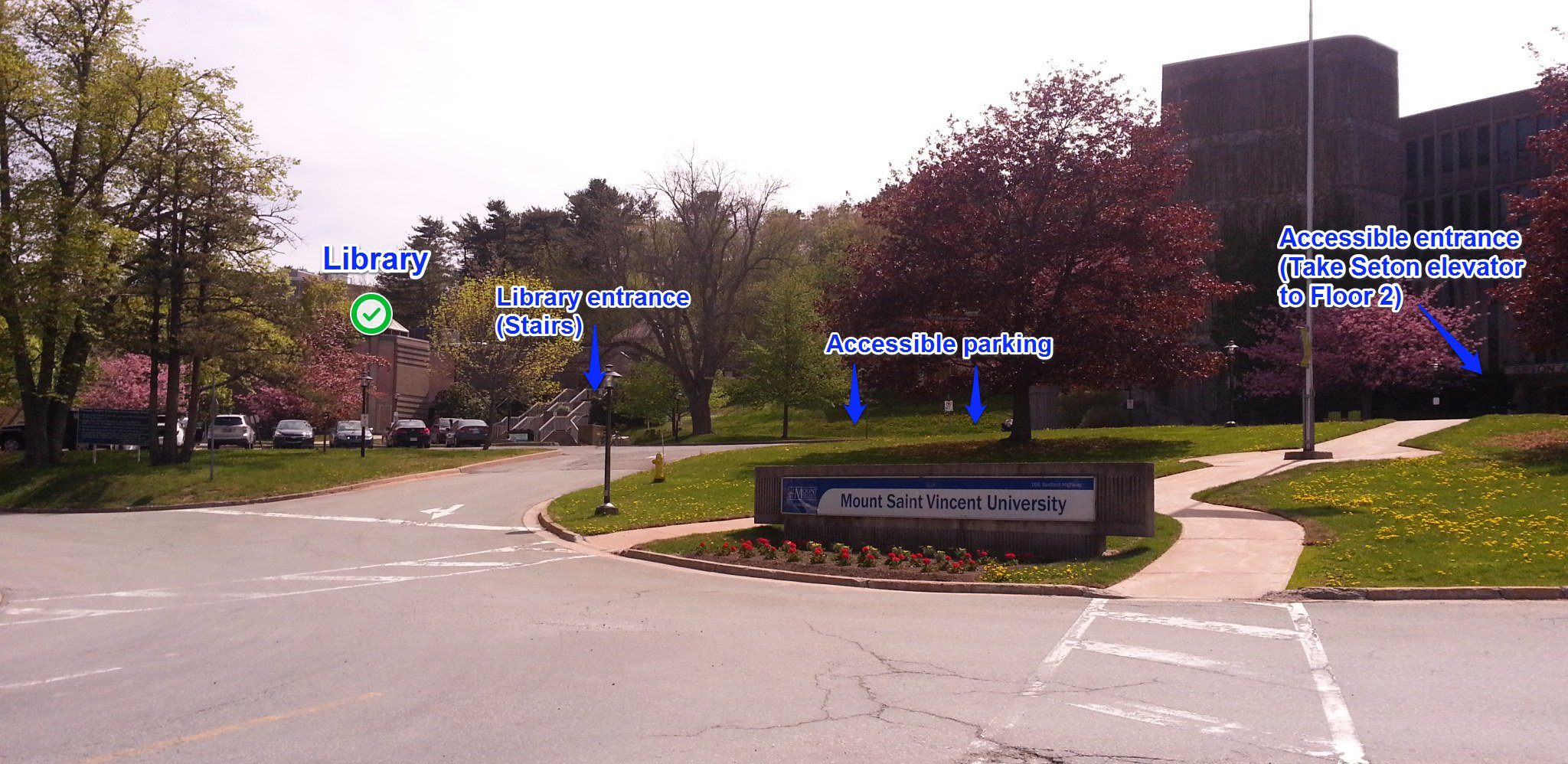 Picture of MSVU Entrance from Bedford Highway