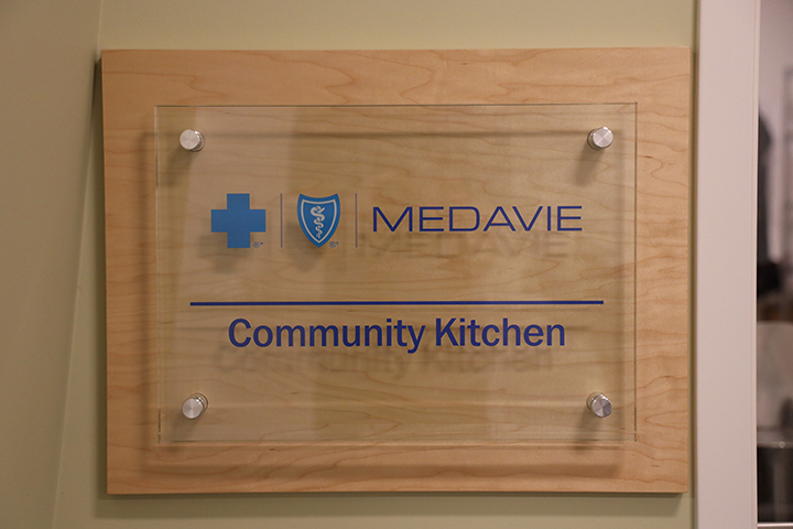 Medavie Community Kitchen sign at MSVU