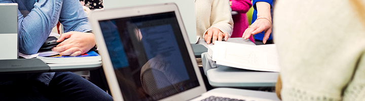 Student with laptop