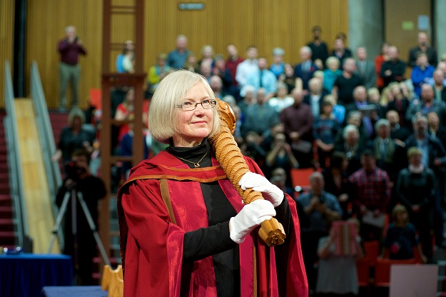 Susan Drain - Mace Bearer CROP - Fall 2014 convocation