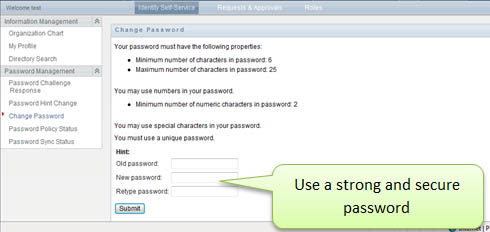 Set new password
