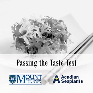 Hana seaweed in greyscale with the text "Passing the Taste Test"