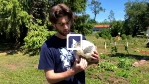 Man holding a soccer ball