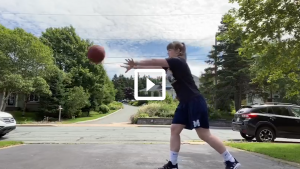 woman passing basketball