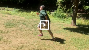 Man running on grass