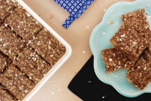 Beyond breakfast bars in pan and on plate