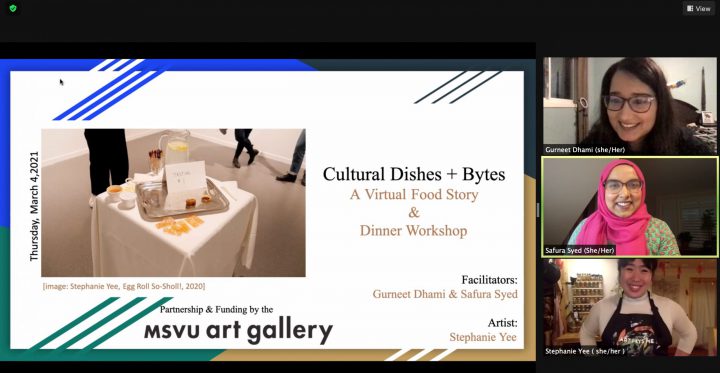 MSVU Art Gallery exhibit - Cultural Dishes + Bytes