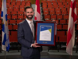 Dr. Gregg French receiving their Teaching Excellence Awards