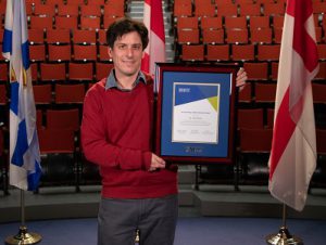 Dr Will Shead receiving their Teaching Excellence Awards