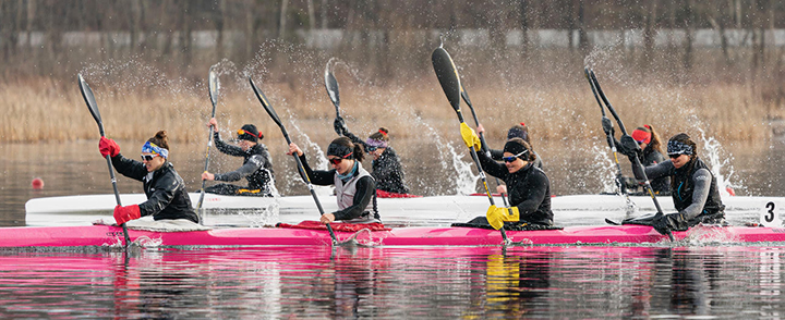 Paddlers on the water
