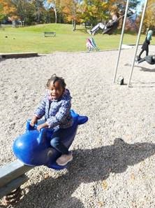 A child playing in the playground