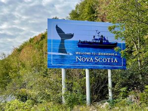 Welcome to Nova Scotia Tourism Sign
