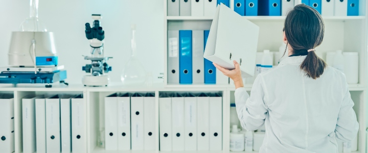 Student in a lab