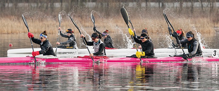 MSVU Alumni Paddling a Kayak