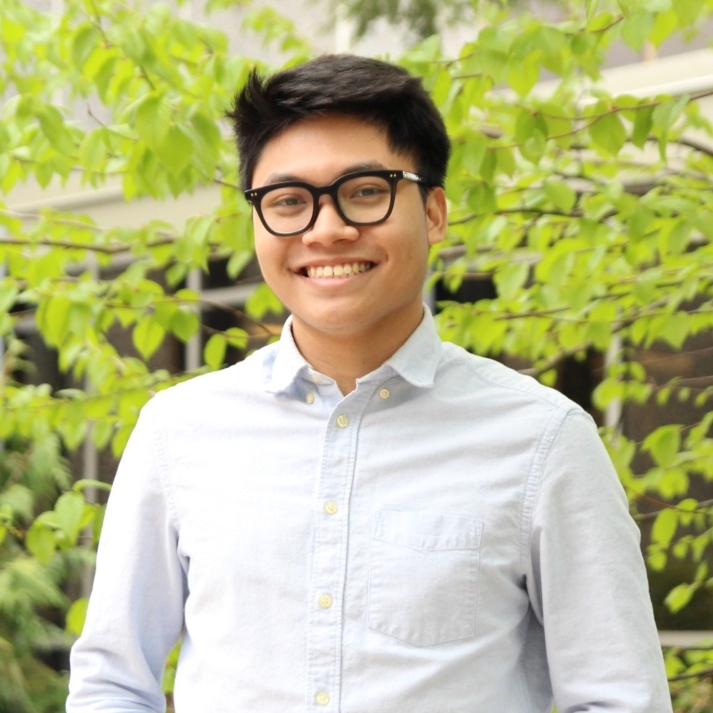 Student headshot of BPR student, Tien Pham in white shirt