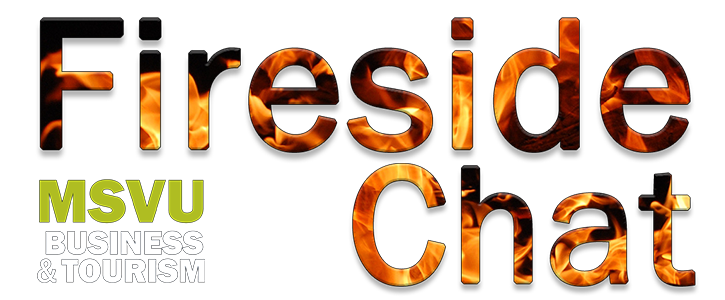 Fireside Chat logo. This is a button that will take you to the webpage with more information. 