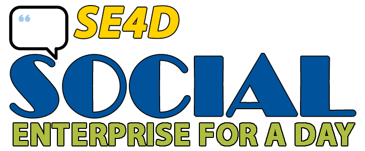 Social Enterprise for a day logo. This is a button that will take you to the webpage with more information. 