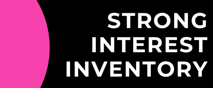 Strong Interest Inventory logo. This is a button that will take you to the webpage with more information.