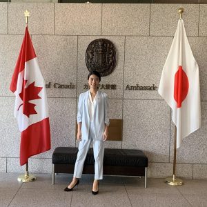 Christine Yang at the Canadian Embassy in Tokyo