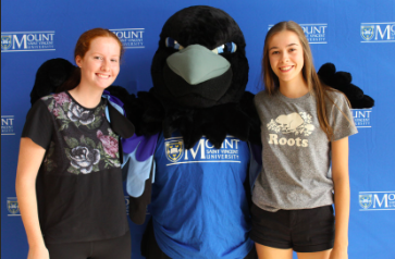 Hannah Baillie (right) with Emma Gallie (left) and Captain