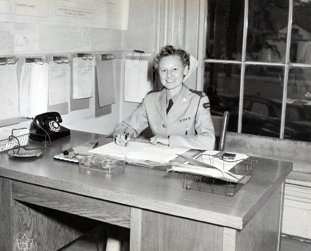 Marial Mosher during her service with the Canadian Women's Army Corps