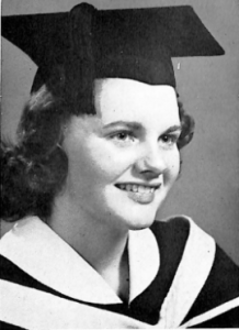 F. Marie (Martin) Jones in graduation attire