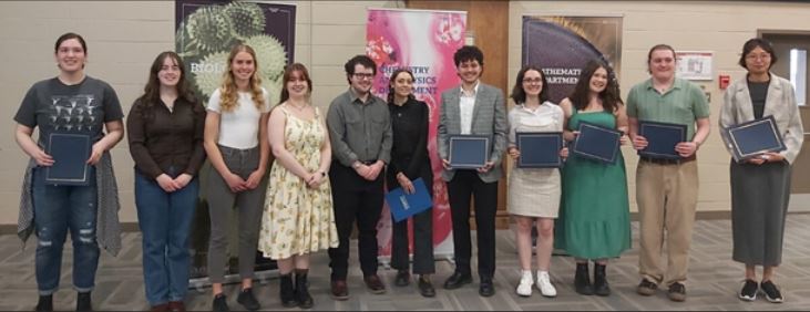 Eleven of the student award winners across various science faculties