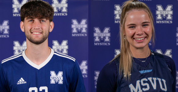 Left to right: Alumni Varsity Prize winners Max Hoar and Gwen Ettinger O'Leary