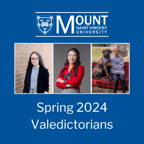 Morgan Hussey, Winny Liang, and Stephanie Fernandes. The three Spring 2024 Valedictorians