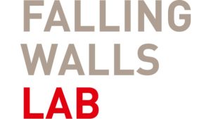 The Falling Walls Lab logo. The "Falling Walls" is in grey font, while the "Lab" is in red front.