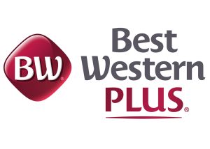 Best Western Plus The Best Western Plus logo picks up on the brand’s traditional use of red, incorporates the signature lettering and draws more emphasis to the word “Plus” using a contemporary tapered line. The diamond shape, inspired by the shape of a mobile app, distinguishes it from the Best Western hotel brand logo by giving it a more premium look within the upper midscale segment.