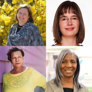 A collage of four people. Top left is Dr. Janice Keefe. Top right is Dr. Melissa Andrew. Bottom left is Linda Carvery. Bottom right is Donalda MacIsaac.