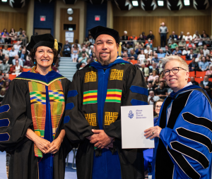 Martin Morrison, on the MSVU stage received his PhD degree