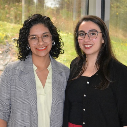Sara Mafla and Hend Eldlk, the recipents of the 2025 Shannex Scholarships for Family Science and Aging and Applied Human Nutrition