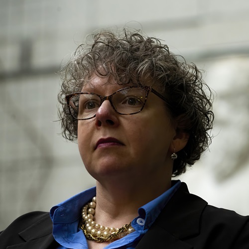 Prof. Sarah Elaine Eaton poses for a portrait on campus on Jan 27, 2023.