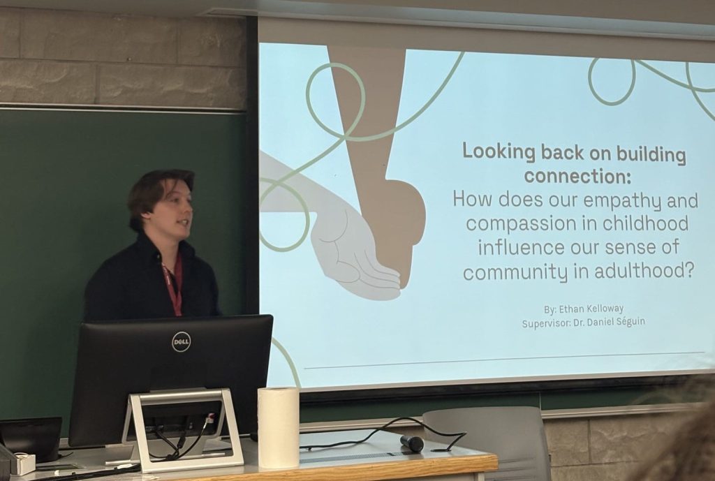 Ethan Kelloway Presenting his honour's thesis